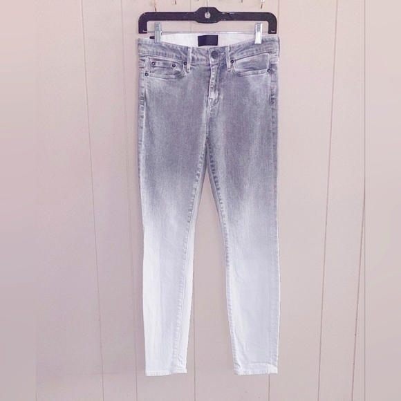VINCE Ombre Gray and White Skinny Jeans Size 27 Pre-Loved Ladies Demin - Picture 2 of 10